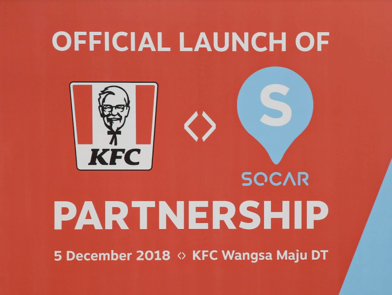 Car-Sharing Application SOCAR Partners With Leading Fast Food Chain KFC Malaysia