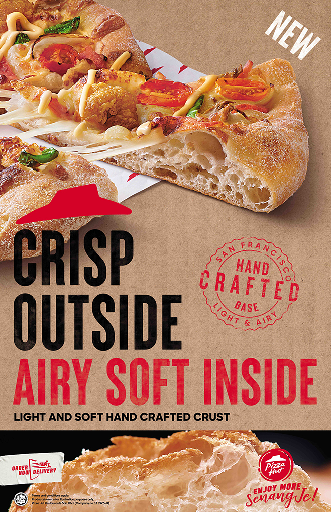 PIZZA HUT SERVES UP A TASTE OF TRAVEL WITH THE NEW LIGHT & AIRY HAND CRAFTED PIZZA LAUNCH AT RM1.90