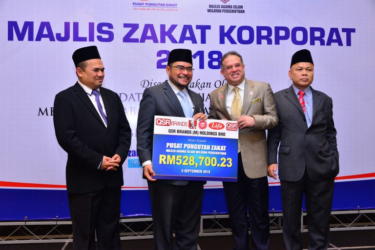 QSR BRANDS CONTRIBUTES RM10 MILLION ZAKAT ANNUALLY, HANDS OVER 500K TO MAJLIS AGAMA ISLAM WILAYAH PERSEKUTUAN (MAIWP)