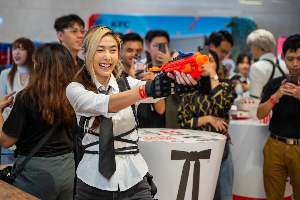 Cosplayer photo at the KFC x PUBG collaborative launch event at Pavilion KL.