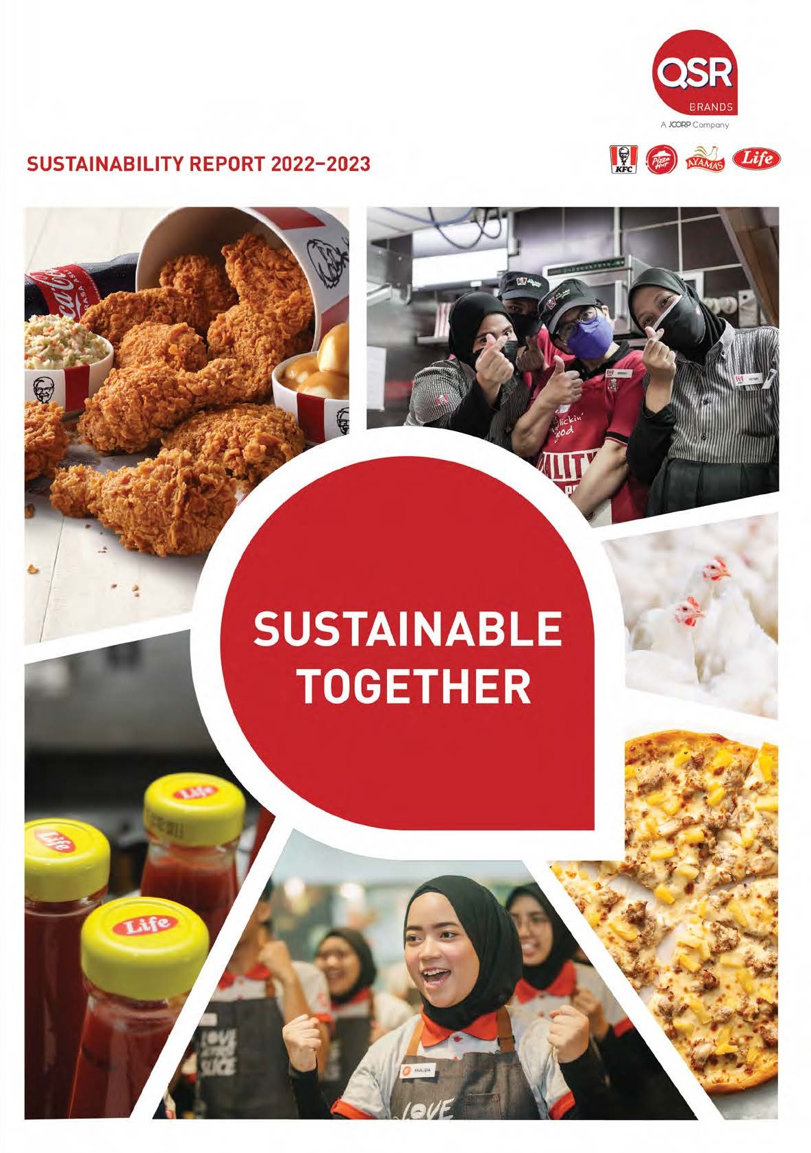 Cover for QSR Brands' Sustainability Report 2022 - 2023